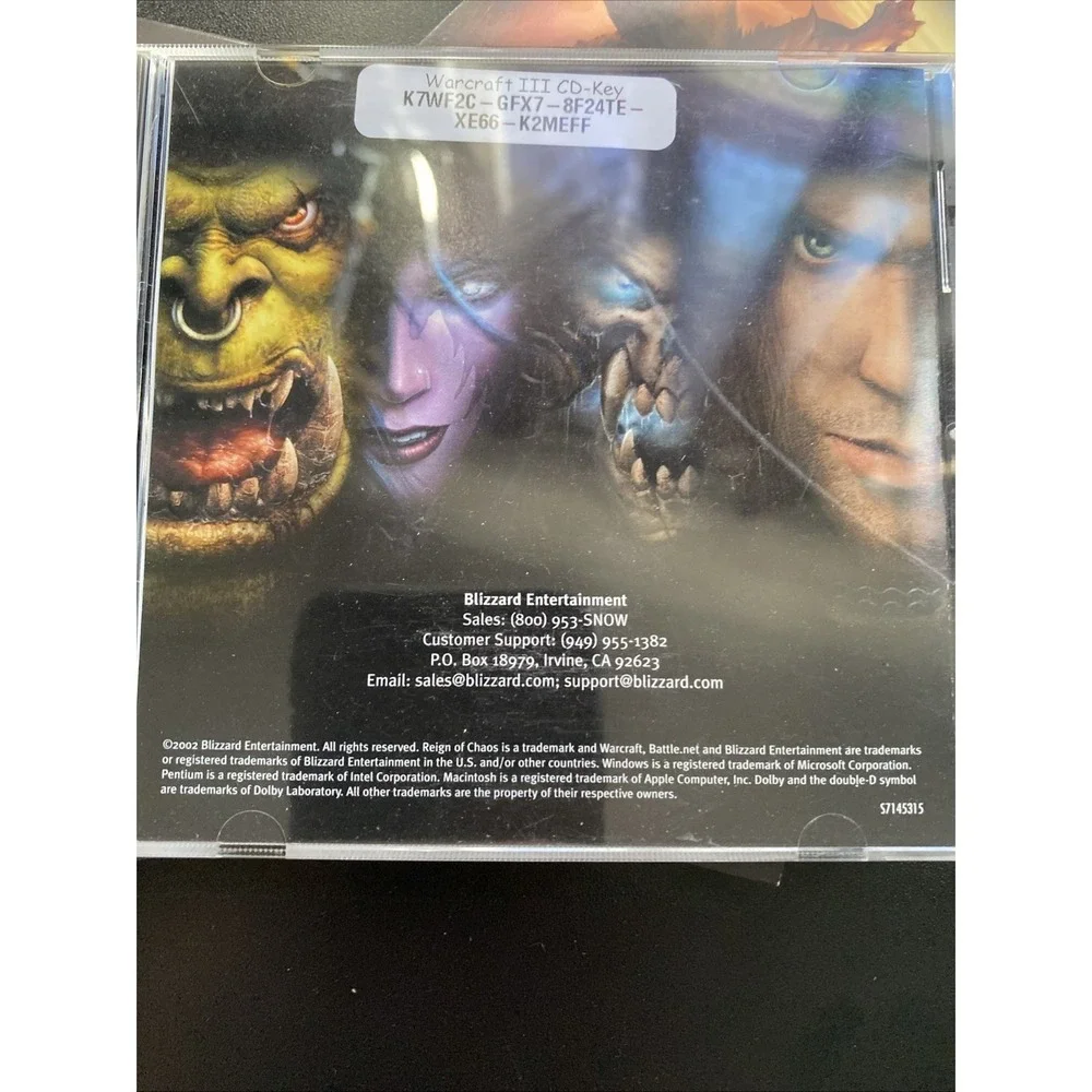 WarCraft III: Reign of Chaos (Windows/Mac, 2002) CIB w/Manual and all Inserts